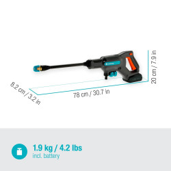 Nettoyeur moyenne pression AquaClean 24/18V P4A - GARDENA