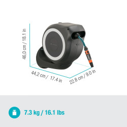 Dévidoir automatique mural RollUp S 15 m - GARDENA