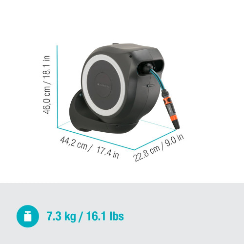 Dévidoir automatique mural RollUp S 15 m - GARDENA