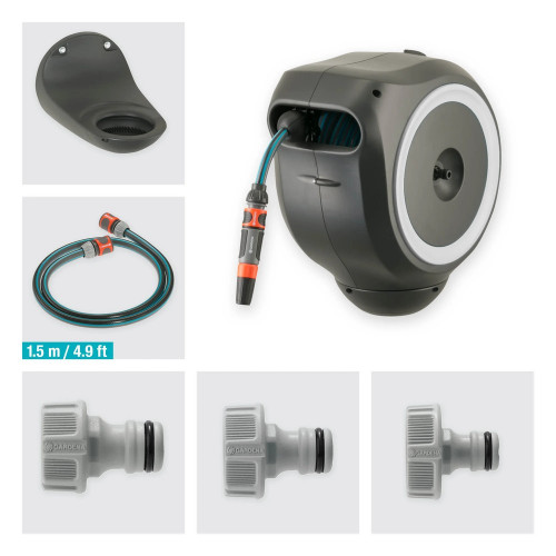 Dévidoir automatique mural RollUp S 15 m - GARDENA