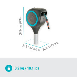 Dévidoir automatique sur pic RollUp S 15 m - GARDENA