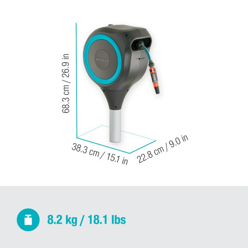 Dévidoir automatique sur pic RollUp S 15 m - GARDENA