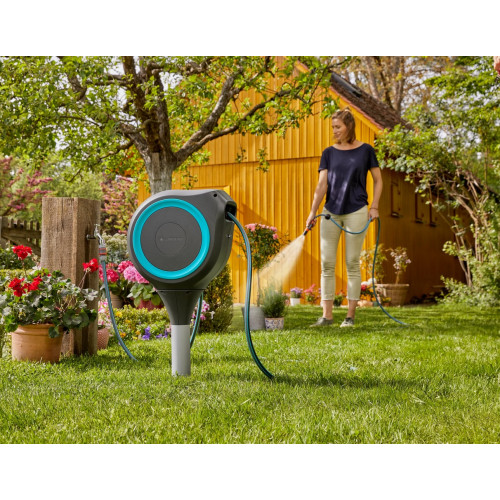 Dévidoir automatique sur pic RollUp S 15 m - GARDENA