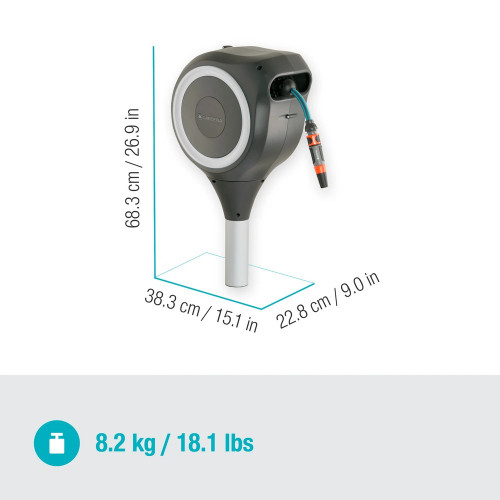 Dévidoir automatique sur pic RollUp S 15 m - GARDENA