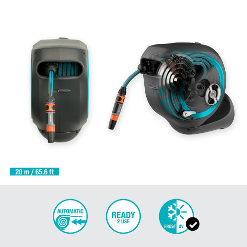 Dévidoir automatique mural RollUp M 20 m - GARDENA