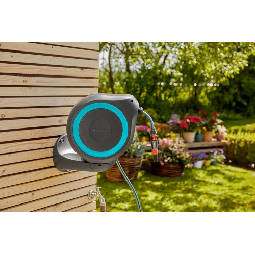 Dévidoir automatique mural RollUp M 20 m - GARDENA