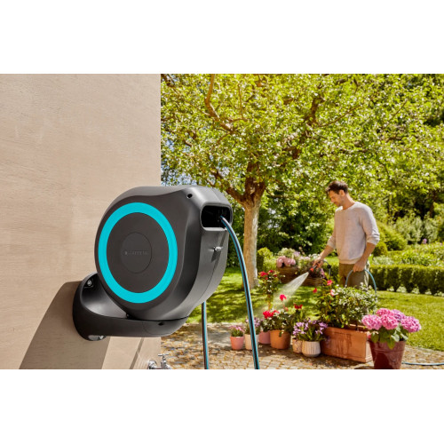 Dévidoir automatique mural RollUp M 20 m - GARDENA