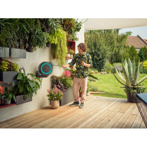 Dévidoir automatique mural RollUp M 20 m - GARDENA