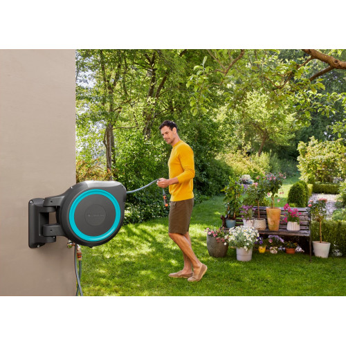 Dévidoir automatique mural RollUp L 30 m - GARDENA