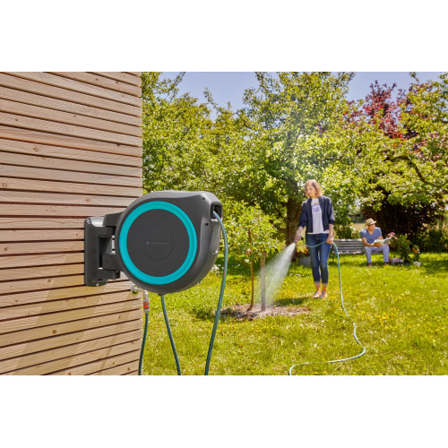 Dévidoir automatique mural RollUp L 30 m - GARDENA