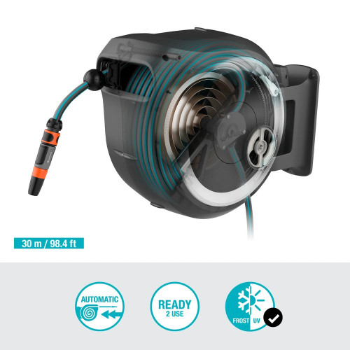 Dévidoir automatique mural RollUp L 30 m - GARDENA
