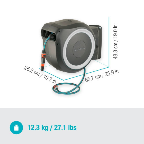 Dévidoir automatique mural RollUp L 30 m - GARDENA