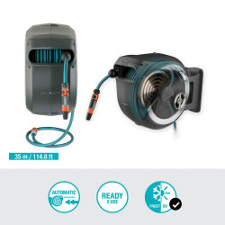 Dévidoir automatique mural RollUp XL 35 m - GARDENA