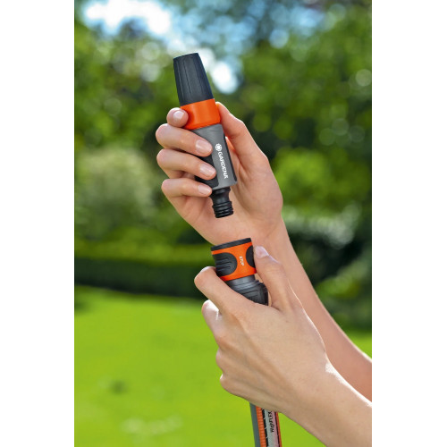 2 raccords rapides et aquastop pour tuyaux d'arrosage - 19 mm 3/4 - GARDENA