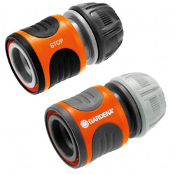 2 raccords rapides pour tuyaux d'arrosage - 13 mm 1/2 - 15 mm 5/8 de marque GARDENA, référence: J7173500