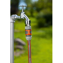 2 raccords rapides pour tuyaux d'arrosage - 13 mm 1/2 - 15 mm 5/8 - GARDENA