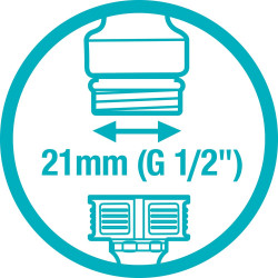 Nez de robinet anti-éclaboussures 21 mm (G 1/2") - résistant au gel - GARDENA