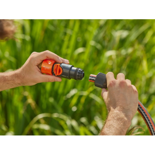 Raccord de tuyau d'arrosage 19 mm + vanne de régulation grand débit Profi - GARDENA