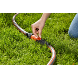 Raccord de tuyau d'arrosage 19 mm + vanne de régulation grand débit Profi - GARDENA