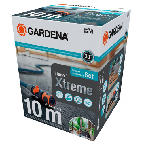 Kit tuyau Liano™Xtreme Indoor 10m Ø 13mm + adaptateur pour robinet d'intérieur - GARDENA