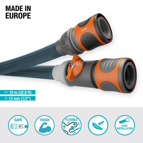Kit tuyau Liano™Xtreme Indoor 10m Ø 13mm + adaptateur pour robinet d'intérieur - GARDENA