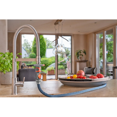 Kit tuyau Liano™Xtreme Indoor 10m Ø 13mm + adaptateur pour robinet d'intérieur - GARDENA
