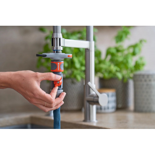 Kit tuyau Liano™Xtreme Indoor 10m Ø 13mm + adaptateur pour robinet d'intérieur - GARDENA