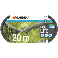 Kit tuyau Liano™Life 20m, Ø 13mm + pièces GARDENA System - léger et résistant de marque GARDENA, référence: J7874300