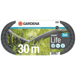 Kit tuyau Liano™Life 30m, Ø 13mm + pièces GARDENA System - léger et résistant de marque GARDENA, référence: J7874500