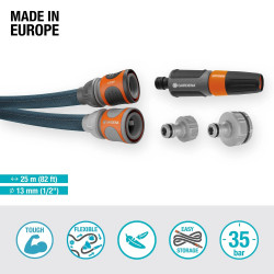 Kit tuyau Liano™Xtreme 25m, Ø 13mm + pièces GARDENA System - ultra résistant - GARDENA