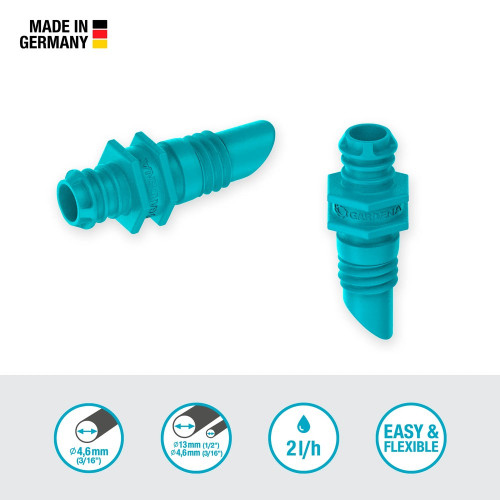 Goutteurs auto-régulant fin de ligne 2 l/h - Boîte de 25 pièces - GARDENA
