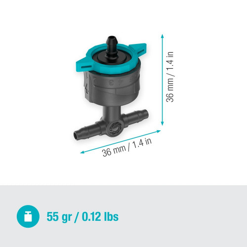 Goutteurs en ligne réglable et régulateur de pression 1 - 8 l/h - Boîte de 5 pièces - GARDENA