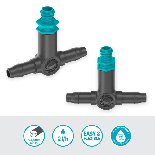Goutteurs en ligne auto-régulant 2 l/h - Boîte de 10 pièces - GARDENA