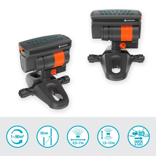 Arroseur oscillant OS 90 Micro-Drip-System - surfaces carrées et rectagulaires - GARDENA