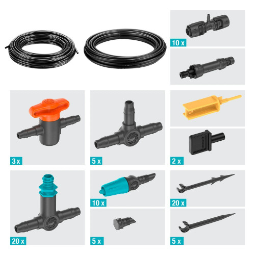 Kit d'initiation goutte-à-goutte pour terrasse jusqu'à 30 plantes Micro-Drip-System - GARDENA