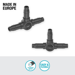 Dérivations en T pour tuyau à goutteurs incorporés 4,6 mm - Boîte de 5 pièces - GARDENA