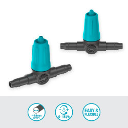 Goutteurs en ligne réglable 0-15 l/h Micro-Drip-System - Boîte de 5 pièces - GARDENA