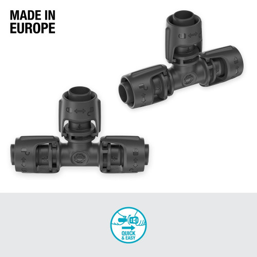 Dérivations de raccordement en T 13 mm - Quick & Easy - Boîte de 5 pièces - GARDENA