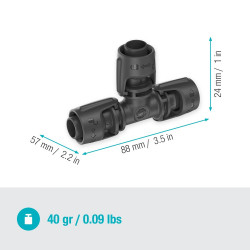 Dérivations de raccordement en T 13 mm - Quick & Easy - Boîte de 5 pièces - GARDENA
