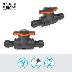 Robinet d'arrêt 13 mm (1/2") - Connexion Quick & Easy - GARDENA