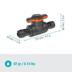 Robinet d'arrêt 13 mm (1/2") - Connexion Quick & Easy - GARDENA