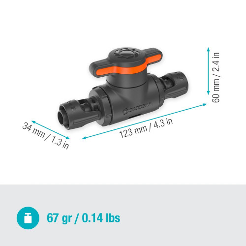 Robinet d'arrêt 13 mm (1/2") - Connexion Quick & Easy - GARDENA
