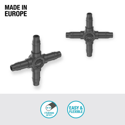 Dérivations en croix 4.6 mm - Easy & Flexible - Boîte de 10 pièces - GARDENA