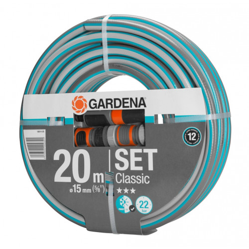 Tuyau d'arrosage Classic Ø 15 mm + accessoires d'arrosage - GARDENA