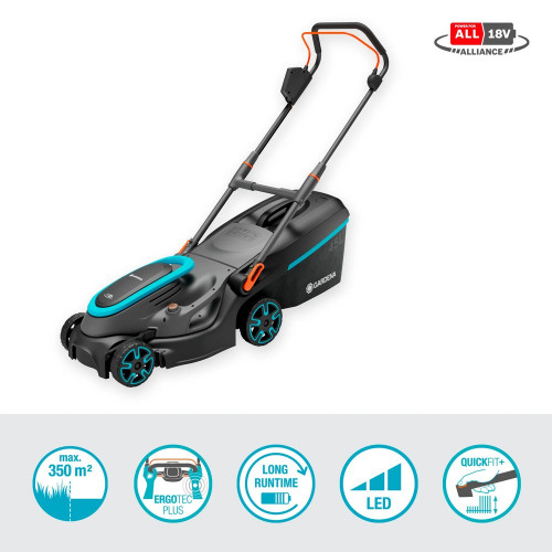 Tondeuse PowerMax 37/36V P4A sur batterie - Coupe Ø 37 cm - jusqu'à 350m² - GARDENA