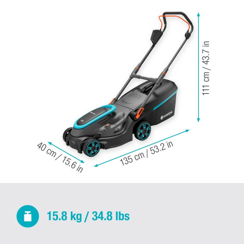 Tondeuse PowerMax 37/36V P4A sur batterie - Coupe Ø 37 cm - jusqu'à 350m² - GARDENA
