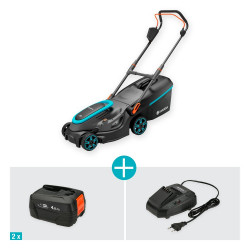 Tondeuse PowerMax 37/36V P4A sur batterie - Coupe Ø 37 cm - jusqu'à 350m² - GARDENA
