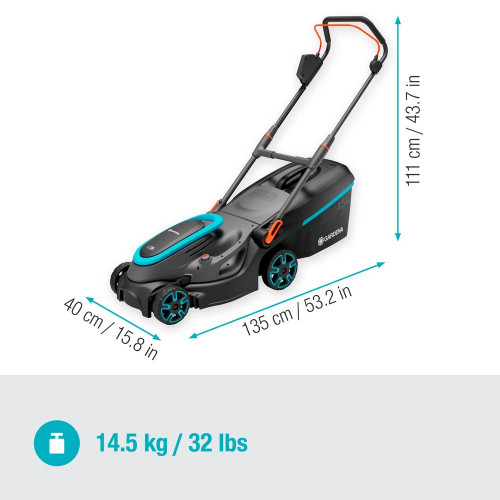 Tondeuse PowerMax 37/36V P4A sans batterie - Coupe Ø 37 cm - jusqu'à 350m² - GARDENA