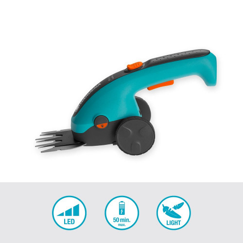 Kit cisaille à gazon ClassicCut Li + manche télescopique + roues - Coupe 8 cm - GARDENA