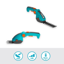 Kit cisaille à gazon ComfortCut Li + lame taille-buissons - Coupe 8/12 cm - GARDENA